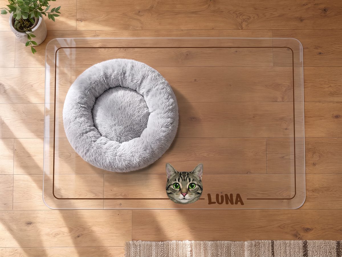 Cat name frame - illustrative visualisation of a cat mat