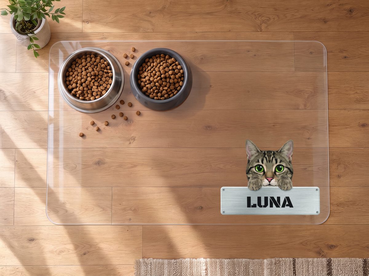 Cat name tag - illustrative visualisation of a cat mat